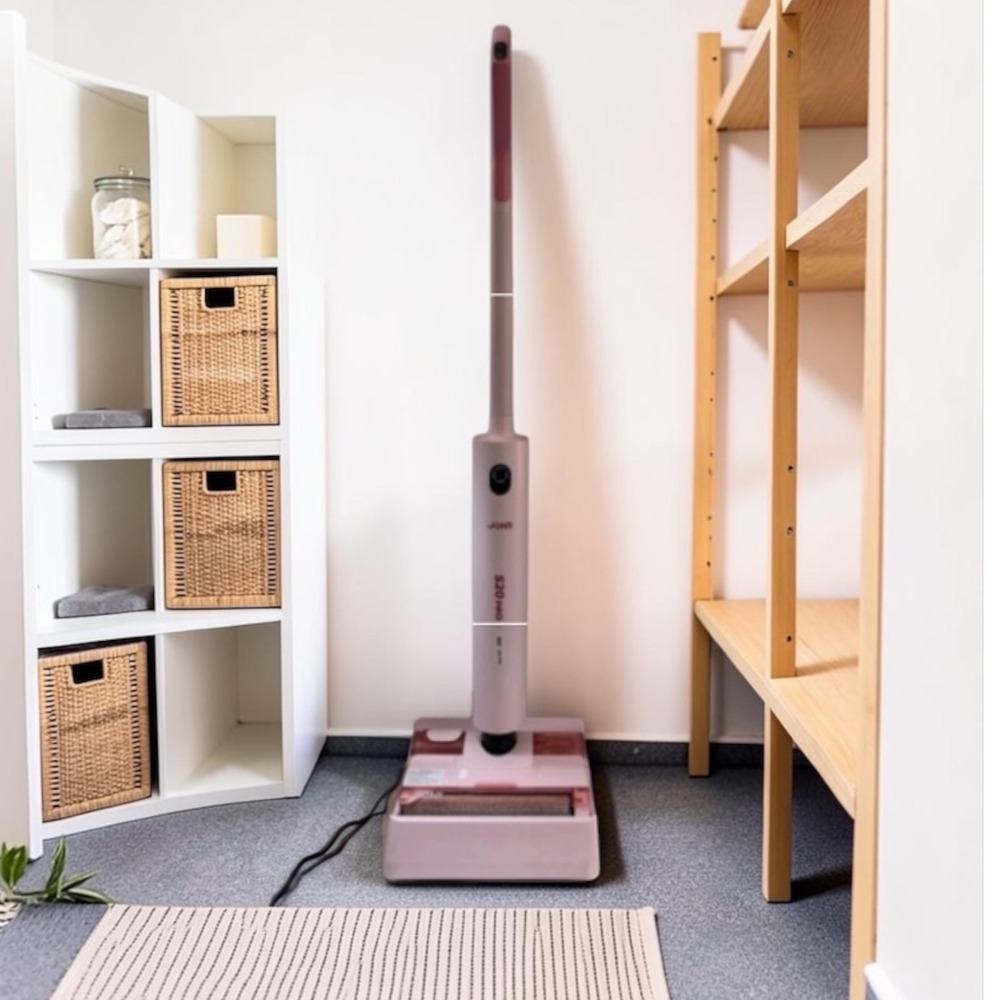 JONR S20 Pro Cordless Wet Dry Vacuum Cleaner Mop Pink 200W 180 Lie-Flat ED25APU